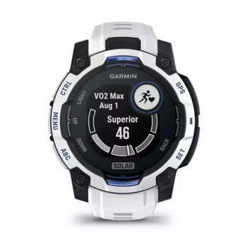Garmin Instinct 3 Solar smartwatch, 45 mm, Black/Stone White, correa de silicona (010-02934-03)