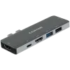 Lector de tarjetas SD Canyon DS-5 USB 2.0 Type-C gris 60 Hz