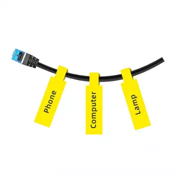 Etiquetas térmicas NIIMBOT 12,5×74+35 mm, rollo de 65 etiquetas, amarillo