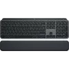 Logitech MX Keys S 920-011589 teclado inalámbrico de tamaño completo, Bluetooth LE / Logi Bolt, retroiluminado, recargable por USB-C, QWERTY US International, con reposamuñecas, grafito