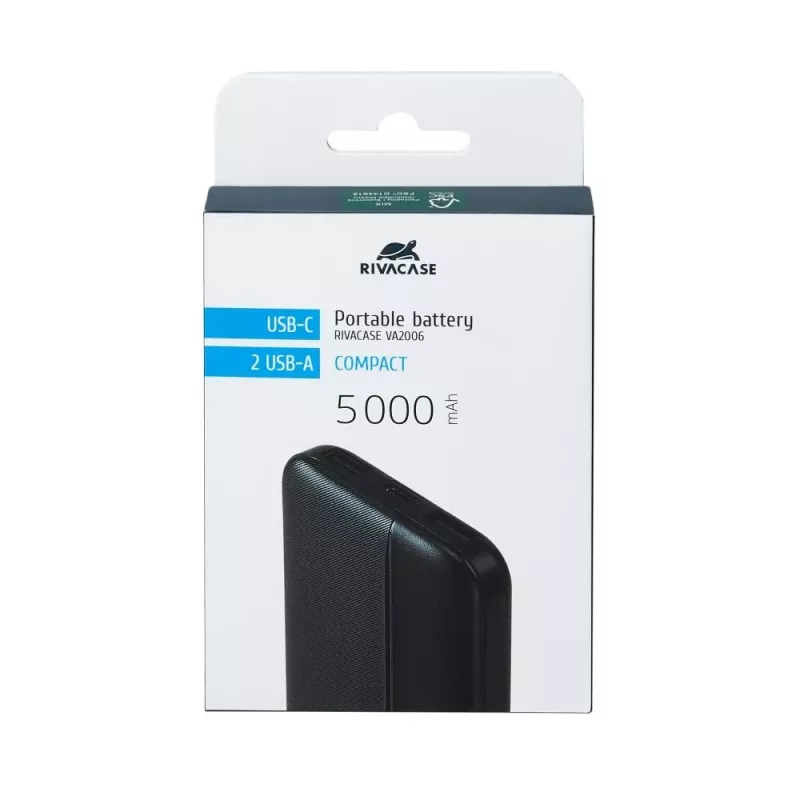 Batería externa USB 5000MAH/VA2006 negra Rivacase