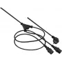 helos 262674 Cable de alimentación en Y, enchufe Schuko a 2x C13, 2 m, negro