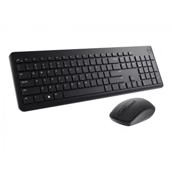 DELL Teclado y ratón - KM3322W - Ucraniano (QWERTY), Tamaño completo (100 %), Inalámbrico, RF Wireless, QWERTY, Negro, ratón incluido