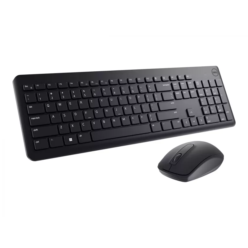 DELL Teclado y ratón - KM3322W - Ucraniano (QWERTY), Tamaño completo (100 %), Inalámbrico, RF Wireless, QWERTY, Negro, ratón incluido