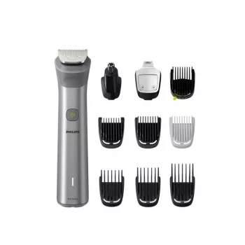 Recortadora todo en uno Philips MG5920/15 Series 5000, Acero inoxidable, 0,5 mm, 1,6 cm, 1 mm, Barba, Orejas, Nariz, Batería