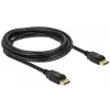 Delock - Cable DisplayPort - DisplayPort (M) a DisplayPort (M) - 3 m - con bloqueo - negro