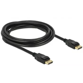 Delock - Cable DisplayPort - DisplayPort (M) a DisplayPort (M) - 3 m - con bloqueo - negro