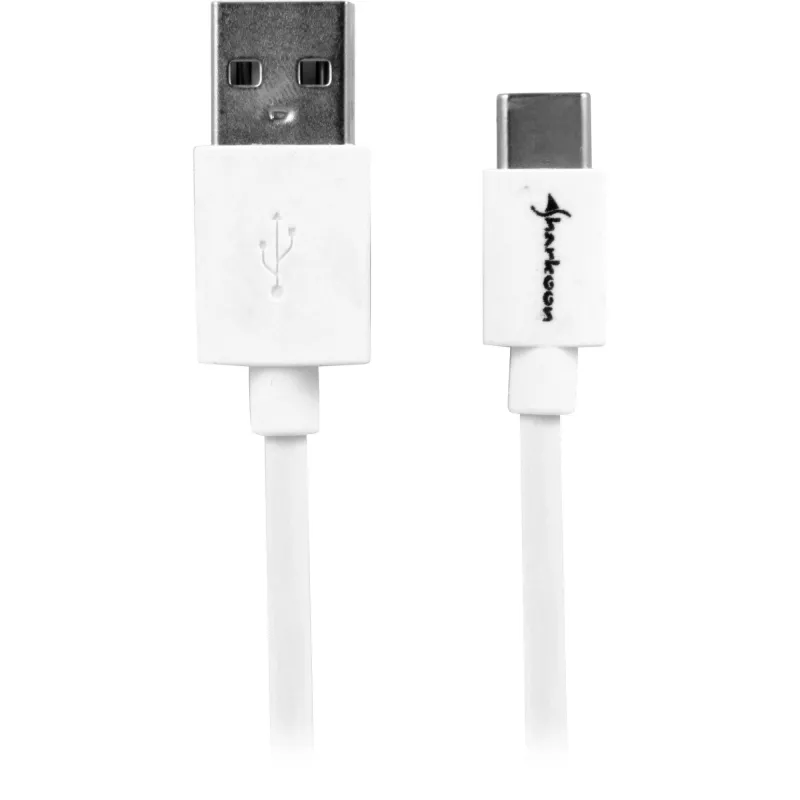 Cable adaptador USB Sharkoon USB 2.0 A a USB-C 1,5 m, blanco