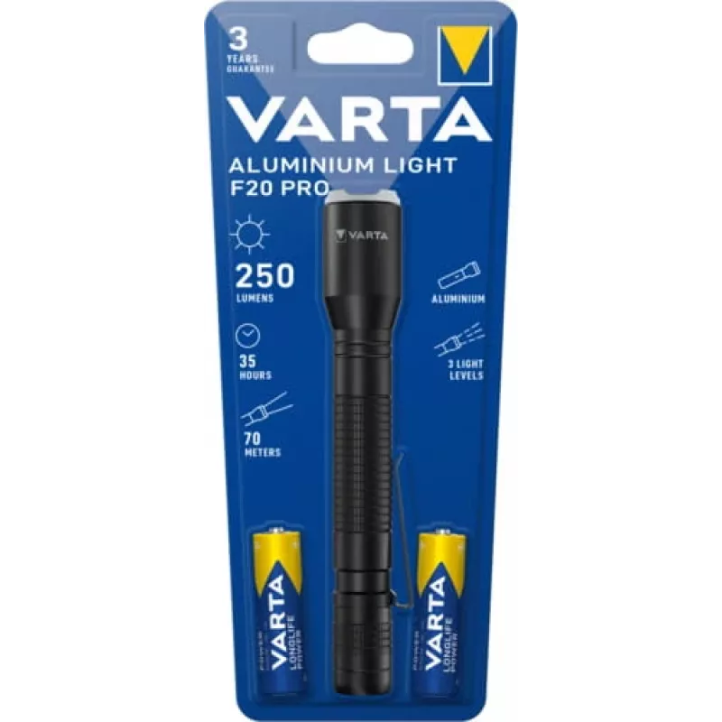 Linterna de mano Varta Aluminium Light F20 Pro LED 250 lm 7 lámparas