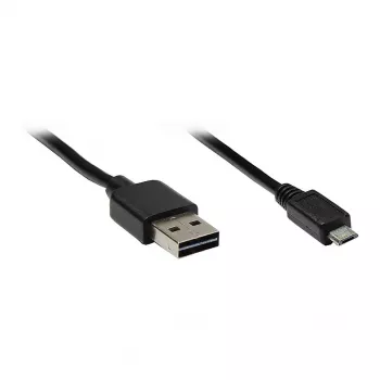 Cable de conexión GoodConnections USB 2.0 EASY conector macho A a conector macho Micro B, negro, 3 m