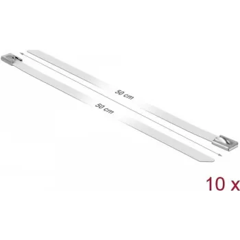 Brida DeLOCK 18824 acero inoxidable blanco 500 mm 10 uds.