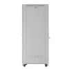 Armario rack LANBERG FF01-8047-12SL 47U 800x1000 mm gris con puertas de cristal delanteras y traseras y espacio para panel LCD