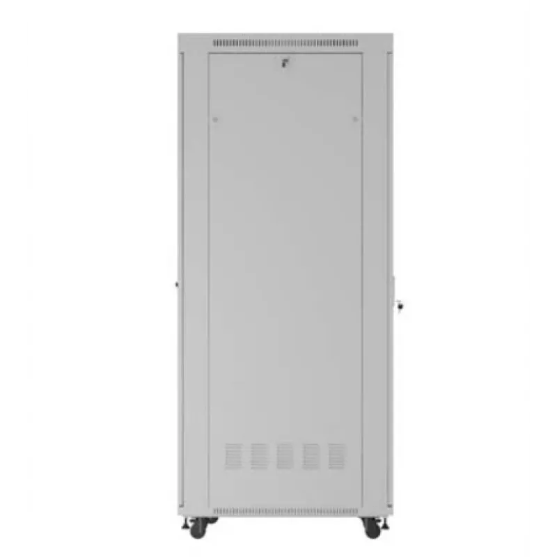 Armario rack LANBERG FF01-8047-12SL 47U 800x1000 mm gris con puertas de cristal delanteras y traseras y espacio para panel LCD