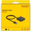 Delock - Distribuidor/conmutador de vídeo - 8K, bidireccional - 2 x DisplayPort - Sobremesa (18906)