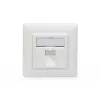 Digitus | Placa de pared para módulos Keystone, tipo alemán, placa central 50x50 mm, marco 80x80 mm | DN-93811