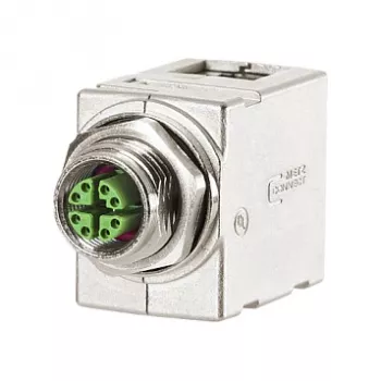 METZ CONNECT - Conexión de red - M12 de 8 polos (M) acodado a RJ-45 (H) - apantallado - CAT 6a - IEEE 802,3an - similar a metal (MWN911A415)