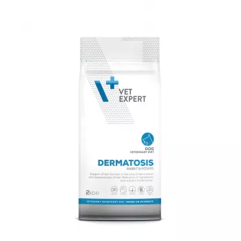 Pienso para perros VETEXPERT Veterinary Diet Dermatosis conejo y patata 2 kg — perros adultos, monoproteico, sin cereales/sin gluten/sin soja
