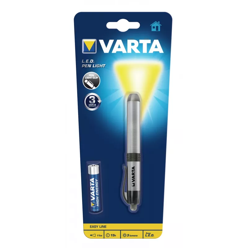 Varta -LEDPL - luz intermitente de pin - plata - aluminio - LED - 1 lámpara - 3 lm