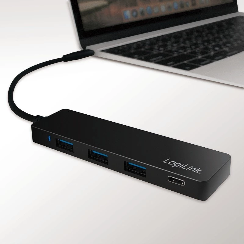 LogiLink UA0311 hub multipuerto USB-C 3.2 Gen 2 4 puertos negro