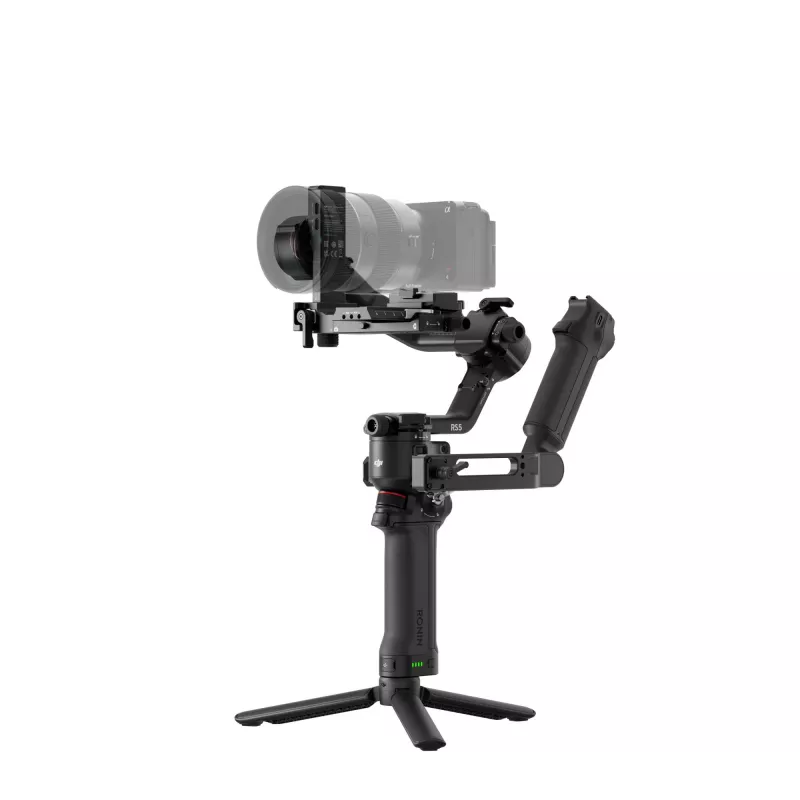Estabilizador de cámara de mano DJI RS 5 Combo — aluminio, batería de 30 h, 1,46 kg, negro