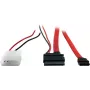 Inter-Tech - Adaptador SATA - Slimline SATA a alimentación interna, 4 pines, SATA - 15 cm - rojo (88885323)