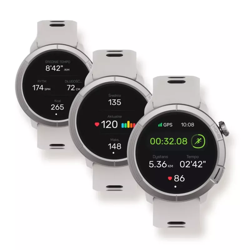 Smartwatch Stelio Activ Pro GPS modelo STSWA102TN, caja de titanio de 46 mm