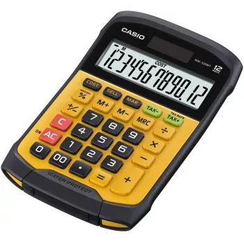 CASIO CALCULADORA OFFICE WATERPROOF WM-320MT-S, pantalla de 12 dígitos. Teclado extraíble, 108,5 x 168,5, resistencia al agua y polvo: IP54