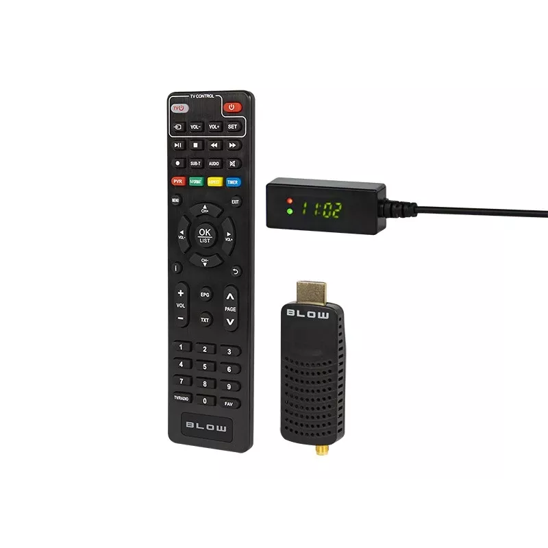 Sintonizador DVB-T2 BLOW 7000FHD MINI H.265 – receptor de TV terrestre compacto, HDMI, USB, S/PDIF, Audio L/R, Teletexto