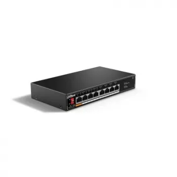 Dahua Technology PoE SF1008LP Switch no gestionado L2 Fast Ethernet (10/100) Power over Ethernet (PoE) Negro