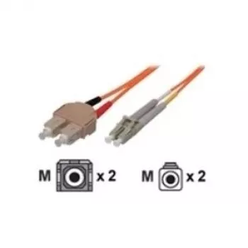 Tecline exertis Connect - Cable de conexión - SC multimodo (M) a LC multimodo (M) - 3 m - fibra óptica - 50/125 micrómetros - OM2 - naranja (85603)
