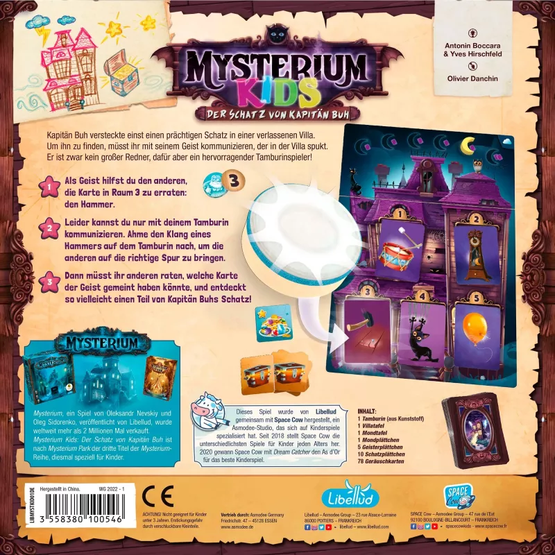 Mysterium Kids: Der Schatz of captain Buh, juego de mesa