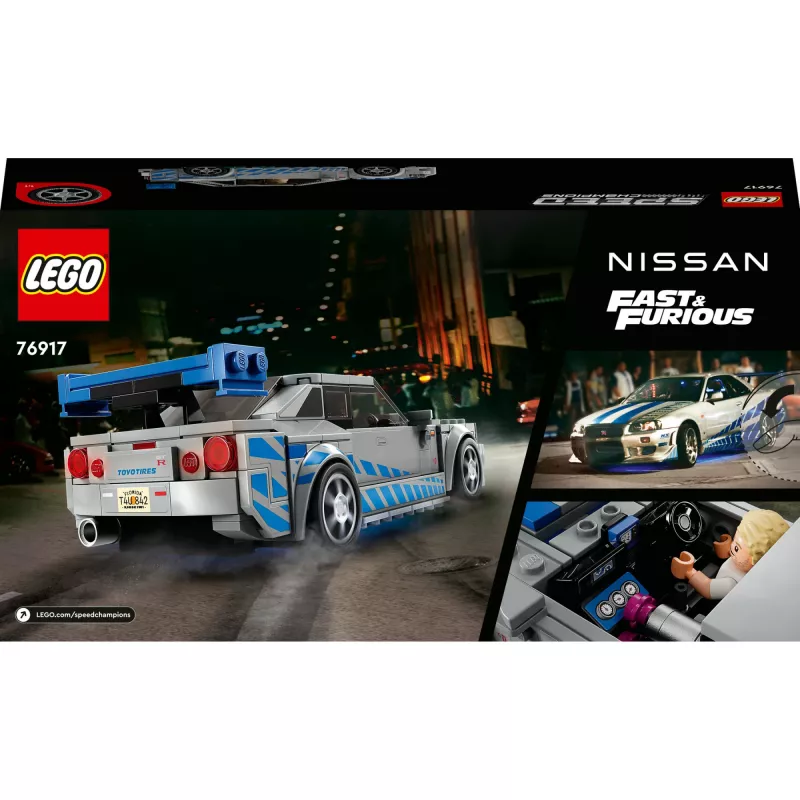 LEGO 76917 Speed Champions 2 Fast 2 Furious Nissan Skyline GT-R (R34) coche de juguete