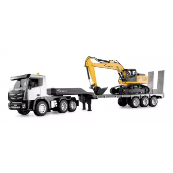 Set Amewi 2 en 1 de camión grúa y excavadora G836E/G041E 1:24 RTR