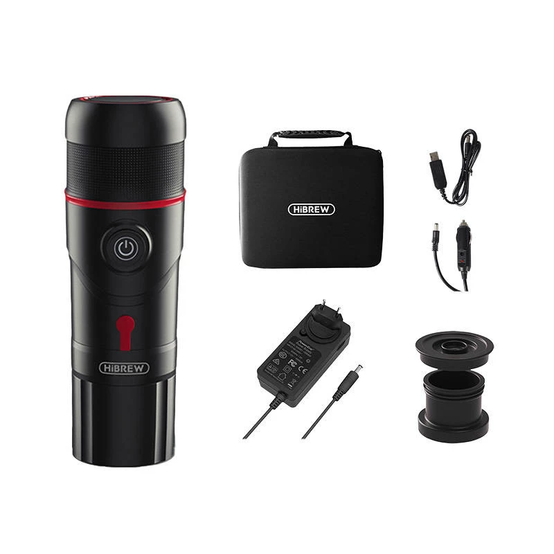 Cafetera portátil 3 en 1 con bolsa HiBREW H4-premium 80W