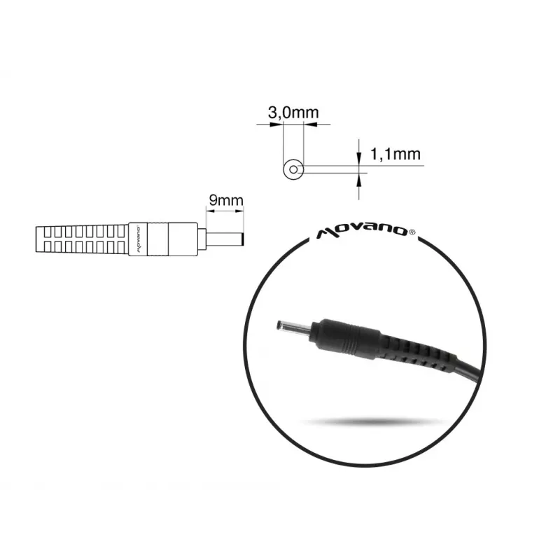 Fuente de alimentación MITSU 19V 2,37A modelo 5ZM009 para dispositivos portátiles