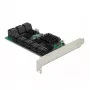 Tarjeta DeLOCK 16 puertos SATA PCI Express x4 6 Gbit/s verde gris