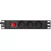 Extralink 10 1U 3 tomas EU Type PDU de alimentación con interruptor PDU 3-EU