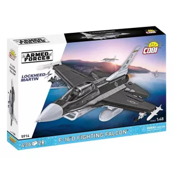 Set de construcción Cobi F-16D Fighting Falcon, 436 piezas, escala no especificada