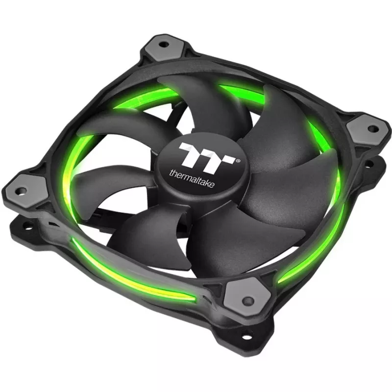 Thermaltake Riing 12 LED RGB Sync Edition CL-F071-PL12SW-A ventilador de caja de 120 mm, 3 uds., hasta 1500 rpm, negro