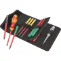 Kraftform Kompakt VDE 16 Universal 1 Tool Finder, 16 piezas, destornilladores rojo/amarillo, incl. empuñadura de vaso, comprobador de tensión, hojas intercambiables VDE
