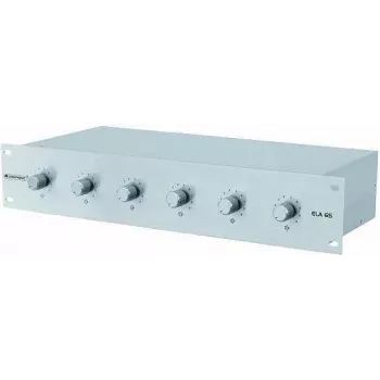 Regulador de volumen Omnitronic ELA 6S Plata — regulador de nivel de audio pasivo, conmutador de 6 pasos