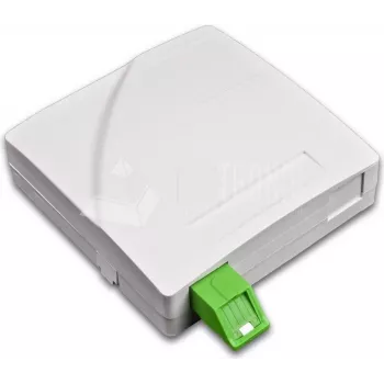 Lightwin roseta de pared FTTx para 2 acopladores SC simplex, sin pigtails, blanca FTTx (FTTH WALL OUTLET 2)