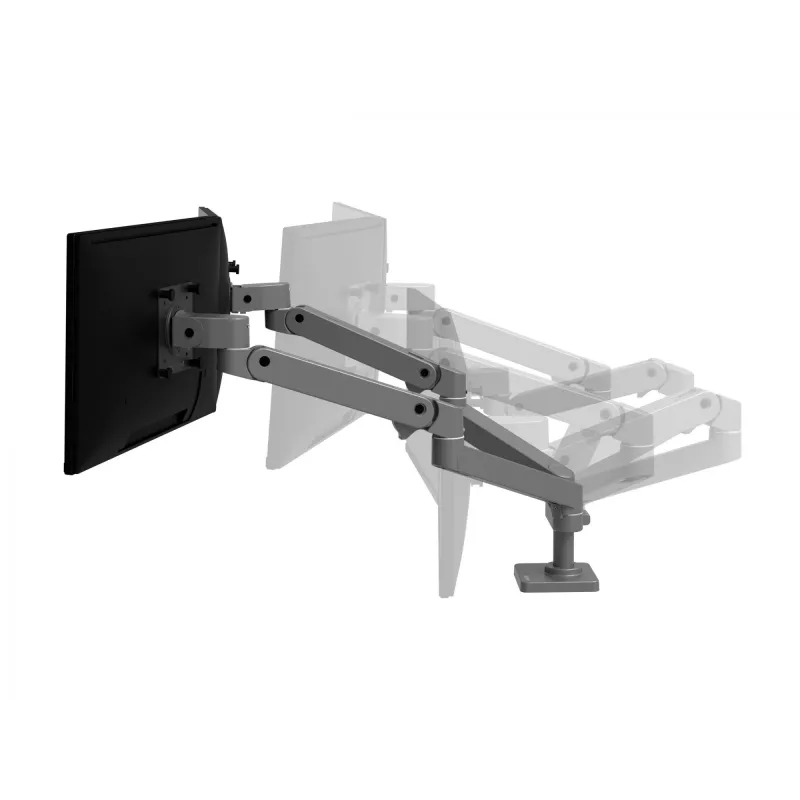 Ergotron LX Pro - kit de montaje (brazo doble) - modular - para 2 pantallas LCD - en paralelo - aluminio - gris oscuro - tamaño de pantalla: hasta 68,6 cm (hasta 27 inch) (45-686-293)