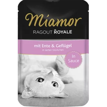 Comida húmeda para gatos Miamor Ragout Royale 74072 pato Adult 100 g, sin soja, bolsa