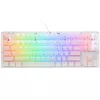 Ducky One 3 Aura White TKL teclado gaming RGB LED - Kailh Jellyfish Y US - teclado gaming blanco en formato TKL - distribución de teclas US - compatible con hot-swap