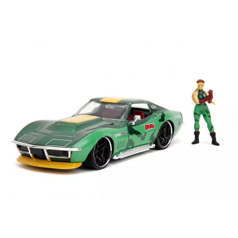 Coche Jada Toys Street Fighter 1969 Chevrolet 1:24 metal verde