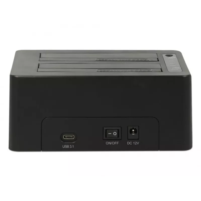 DeLOCK - base de acoplamiento para HDD con 2 bahías - SATA 6Gb/s - 6 Gbit/s - USB 3.1 (Gen 2) - negro (63957)