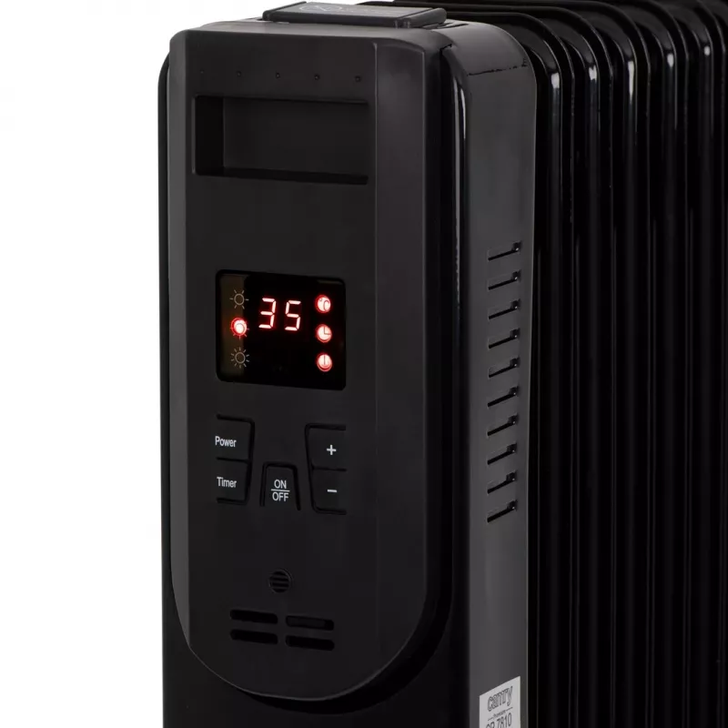 Camry | Calefactor | CR 7810 | Radiador de aceite | 2000 W | Número de niveles de potencia 3 | Negro