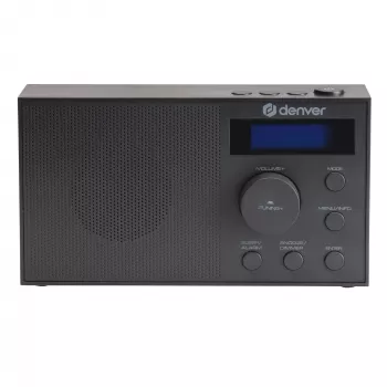 Radio DENVER DAB-51B — radio digital compacta DAB+/FM/AM, negra
