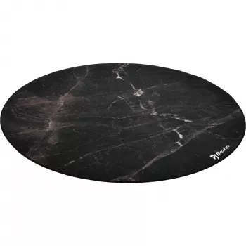 Alfombrilla protectora para sillas Arozzi Zona Round Floor Pad – Negro Marble, alfombrilla protectora redonda para suelos duros y moquetas